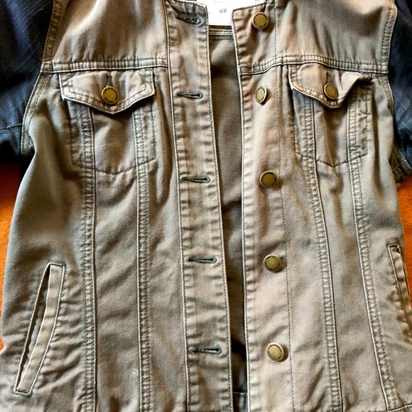 Army green and black jacket - Picture 3 of 4